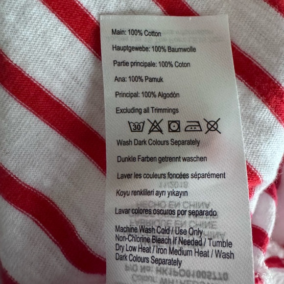 Joules Harbour Light Swing Red & Cream Stripe V Neck Jersey Top Size: 14 - Picture 8 of 10